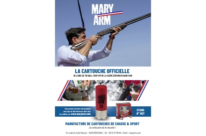 Cartouche officielle de l'aire Ball Trap et présence au Game Fair 2025